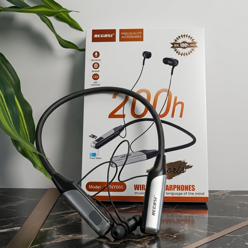 Recrsi RE-NY060 Premium Wireless Neckband Earphone